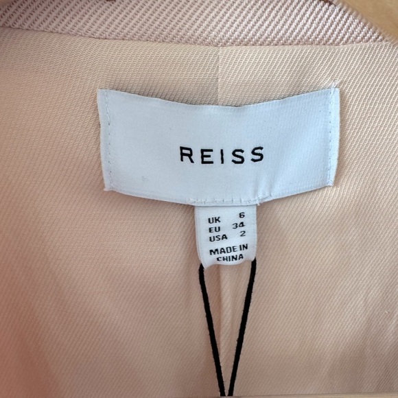 Reiss Elegant Pink Double-Breasted Women's Blazer - Picture 9 of 12